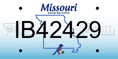 IB42429 Missouri License Plate
