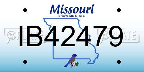 IB42479 Missouri License Plate