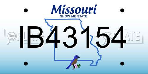 IB43154 Missouri License Plate