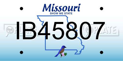 IB45807 Missouri License Plate