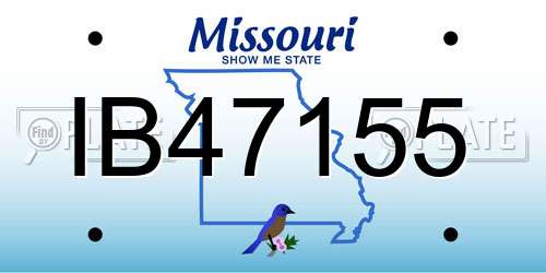 IB47155 Missouri License Plate