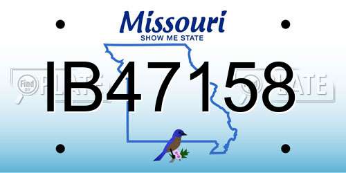 IB47158 Missouri License Plate