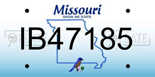 IB47185 Missouri License Plate