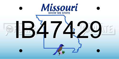 IB47429 Missouri License Plate