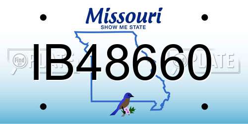 IB48660 Missouri License Plate