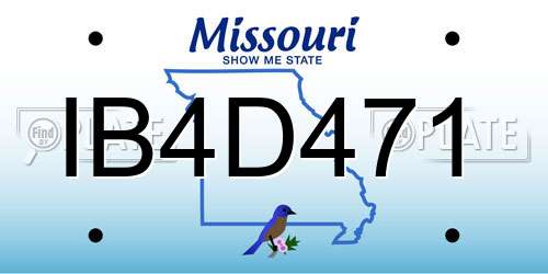 IB4D471 Missouri License Plate