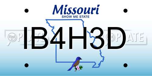 IB4H3D Missouri License Plate