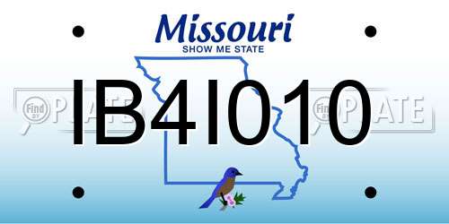 IB4I010 Missouri License Plate