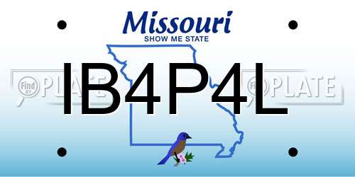 IB4P4L Missouri License Plate