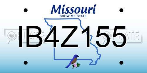 IB4Z155 Missouri License Plate