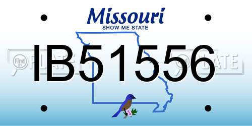IB51556 Missouri License Plate