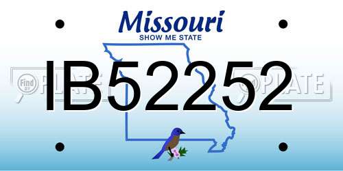 IB52252 Missouri License Plate