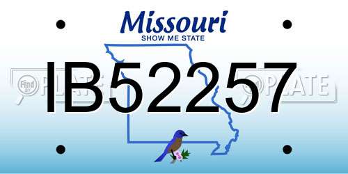 IB52257 Missouri License Plate