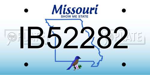 IB52282 Missouri License Plate