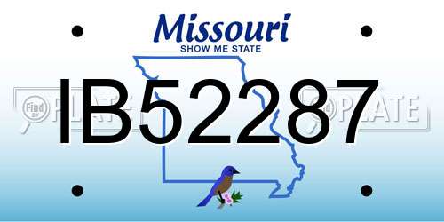 IB52287 Missouri License Plate