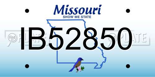 IB52850 Missouri License Plate