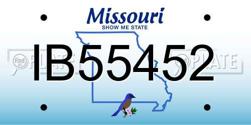 IB55452 Missouri License Plate