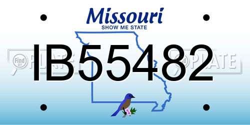 IB55482 Missouri License Plate