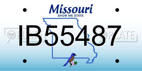 IB55487 Missouri License Plate