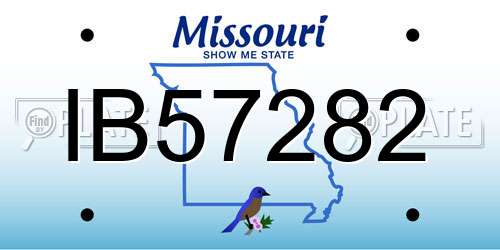 IB57282 Missouri License Plate