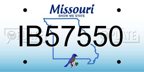 IB57550 Missouri License Plate