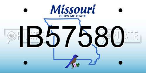 IB57580 Missouri License Plate