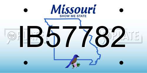 IB57782 Missouri License Plate
