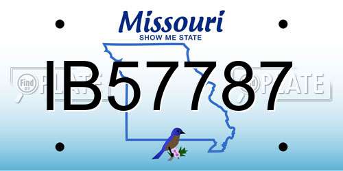 IB57787 Missouri License Plate