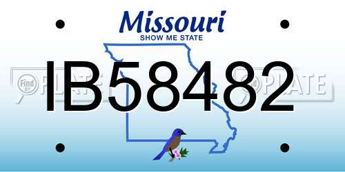 IB58482 Missouri License Plate