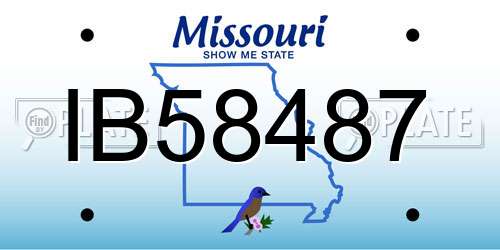 IB58487 Missouri License Plate