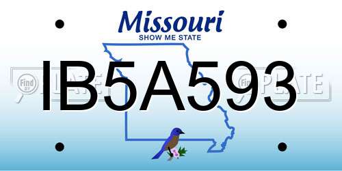 IB5A593 Missouri License Plate
