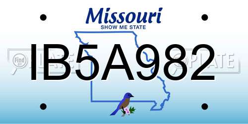 IB5A982 Missouri License Plate
