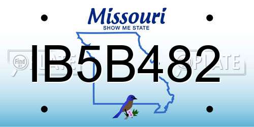 IB5B482 Missouri License Plate