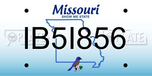 IB5I856 Missouri License Plate
