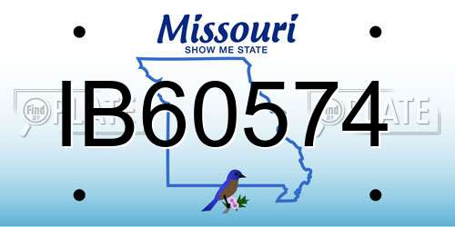 IB60574 Missouri License Plate