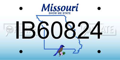 IB60824 Missouri License Plate