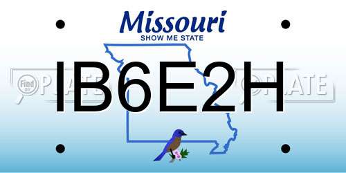IB6E2H Missouri License Plate
