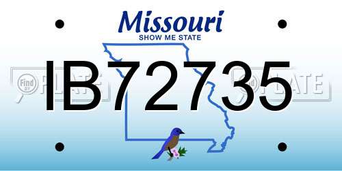 IB72735 Missouri License Plate