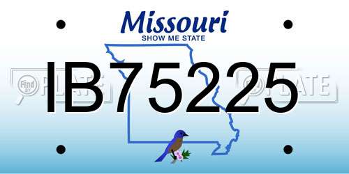 IB75225 Missouri License Plate