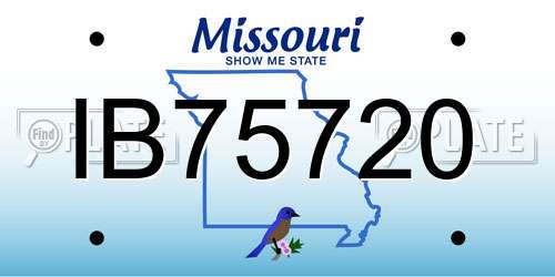 IB75720 Missouri License Plate