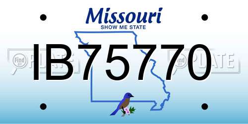 IB75770 Missouri License Plate