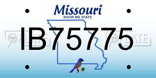 IB75775 Missouri License Plate