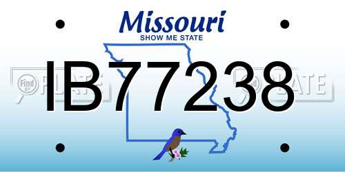 IB77238 Missouri License Plate
