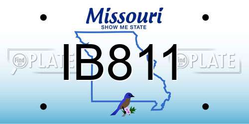 IB811 Missouri License Plate