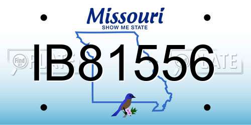 IB81556 Missouri License Plate