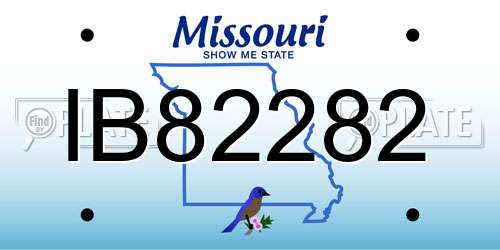 IB82282 Missouri License Plate
