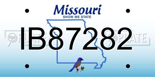 IB87282 Missouri License Plate