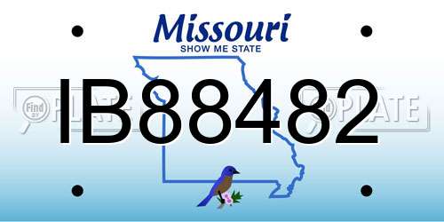 IB88482 Missouri License Plate