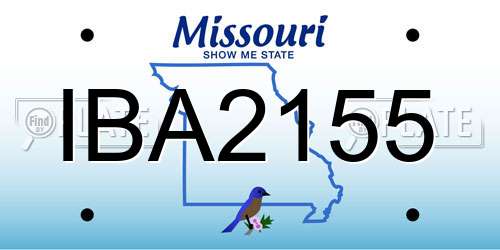 IBA2155 Missouri License Plate