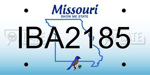 IBA2185 Missouri License Plate